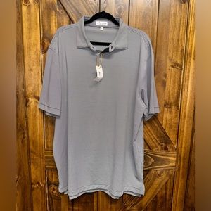 NEW! Peter Millar crown sport Jubilee Stripe Performance, golf polo XL